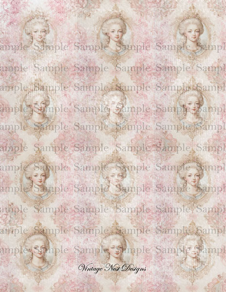 Pack de papiers « Beauté Victorienne » n°1 – Illustrations numériques pour scrapbooking