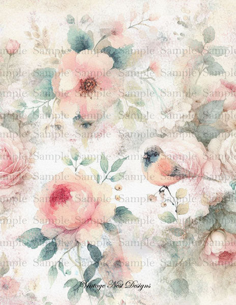 Pack de papiers « Beauté Victorienne » n°1 – Illustrations numériques pour scrapbooking