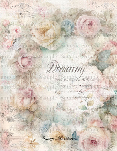 Pack de papiers « Beauté Victorienne » n°1 – Illustrations numériques pour scrapbooking