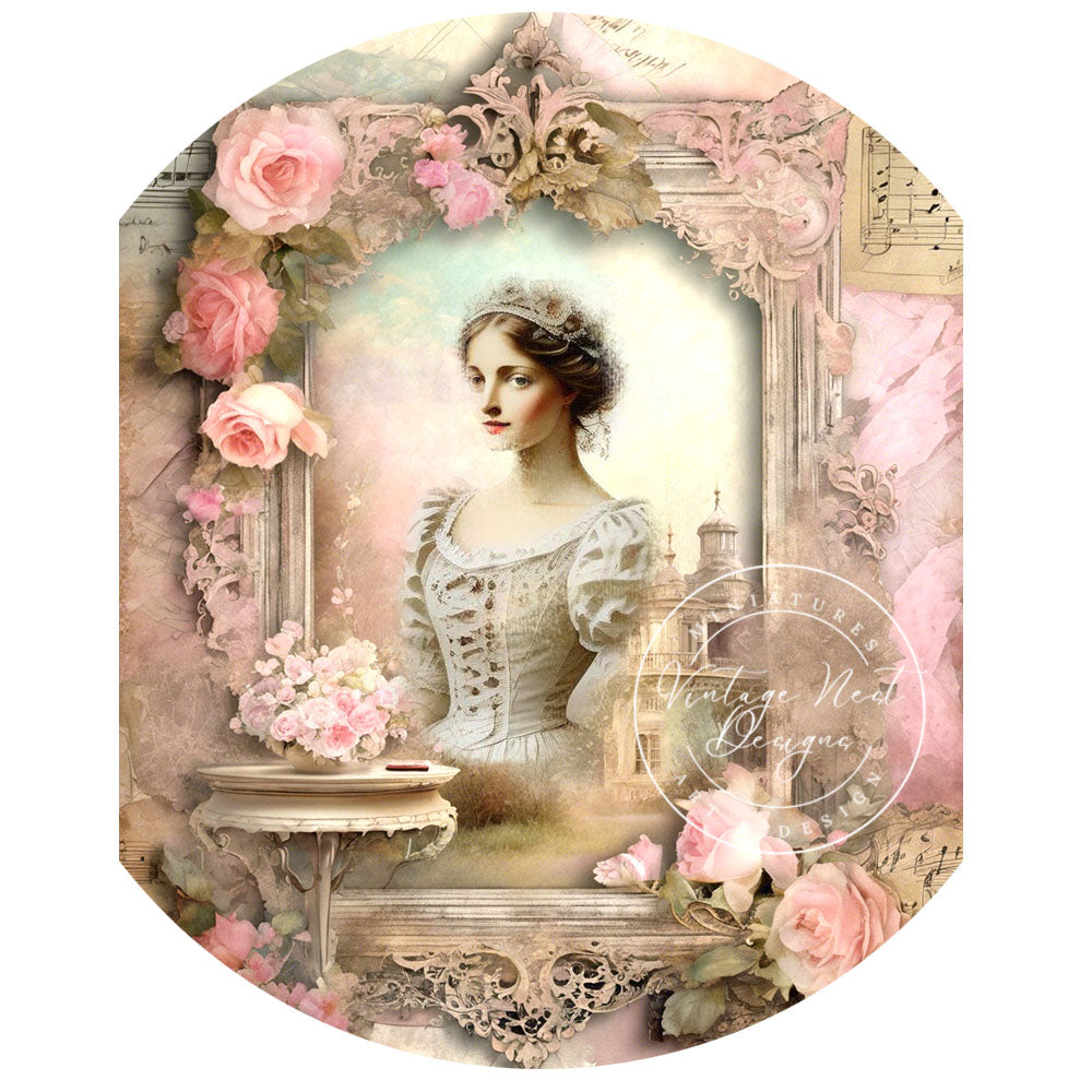 Digital Print Victorian Woman No.1 Illustration Instant Download