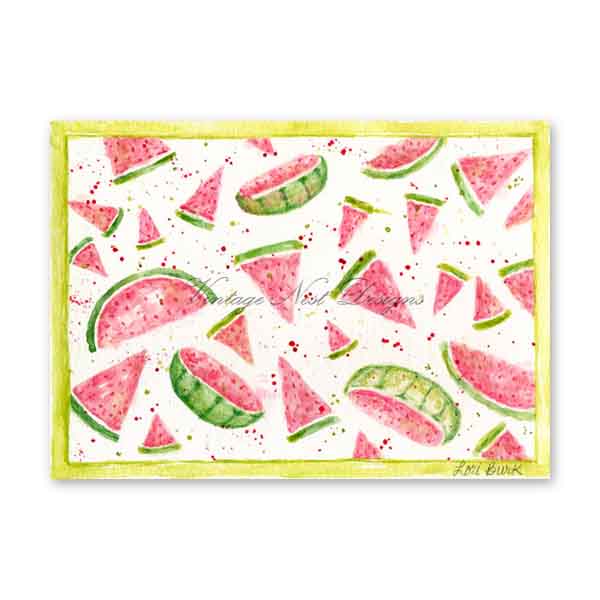 Digital Print Watermelons No.1 Watercolor Painting Instant Download