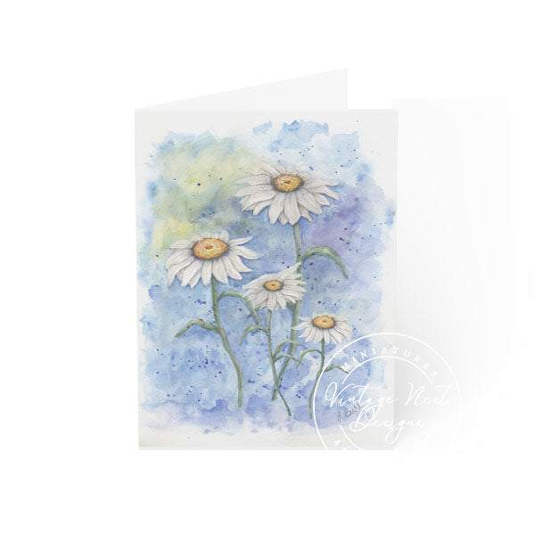 Digital Print Daisies No.2 Watercolor Painting
