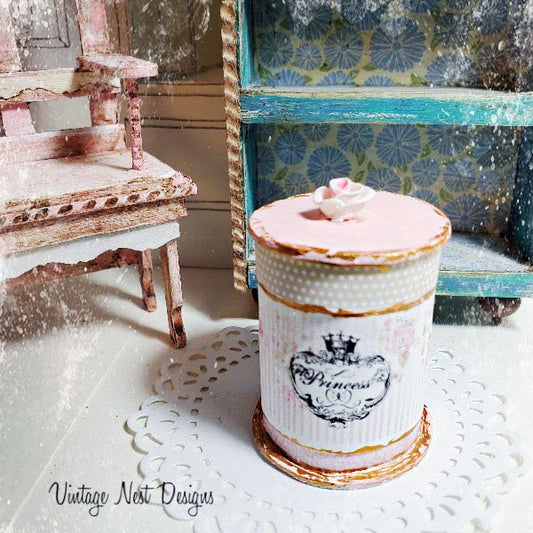 Hat Band Box No.31 Dollhouse Miniature Handmade image 0