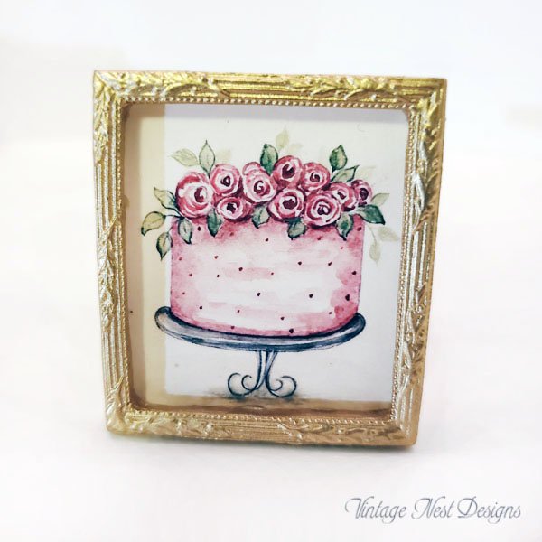 Cake No.7:7 Dollhouse Miniature Handmade image 0