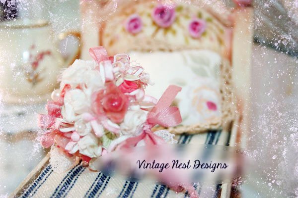 Wedding Bouquet No.1 Dollhouse Miniature Handmade image 3