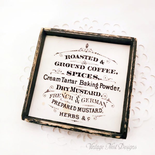 Coffee Sign No.3 Dollhouse Miniature Handmade image 2
