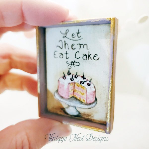 Let Them Eat Cake No.1:1 Dollhouse Miniature Handmade image 3