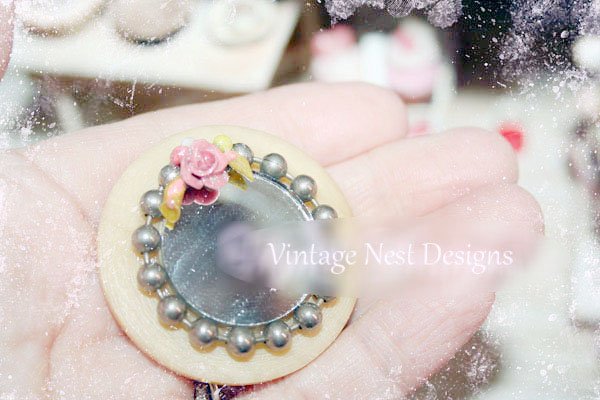 Mirror No.2 Dollhouse Miniature Handmade image 0