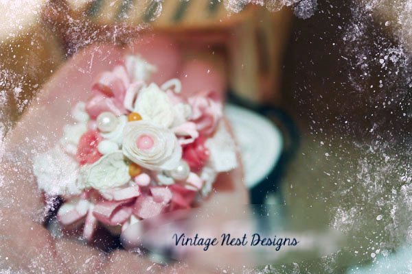 Wedding Bouquet No.1 Dollhouse Miniature Handmade image 2