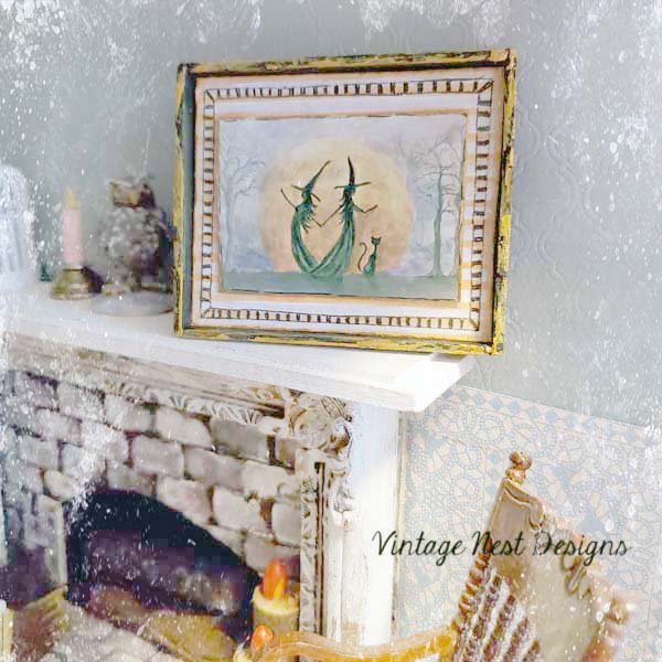 Dancing Witches No.1:1 Dollhouse Miniature Handmade image 3