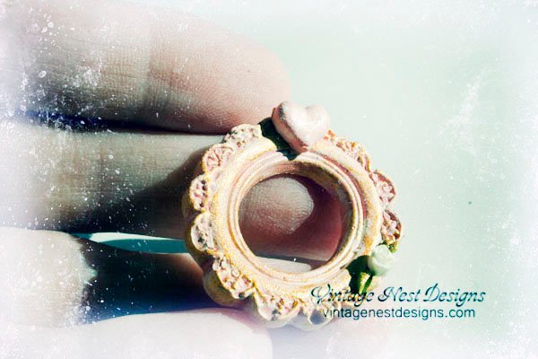 Frame No.4 Dollhouse Miniature Porcelain Handmade image 1