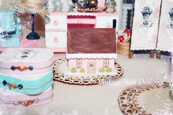 Shabby Pink House No.4 Handmade Miniature image 7