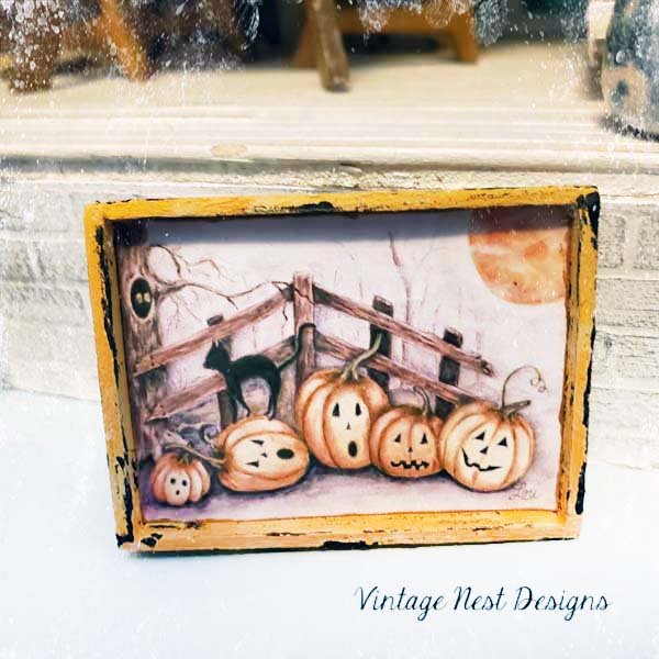 Halloween Pumpkins No.6:2 Dollhouse Miniature Handmade image 0