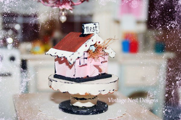 Bird Nest House No.3 Dollhouse Miniature Handmade image 3