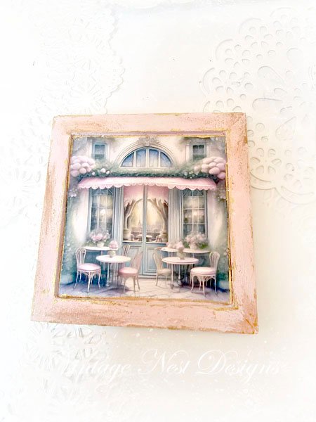 City Life No.5:1:12 Dollhouse Miniature Handmade Wooden Framed Art image 3