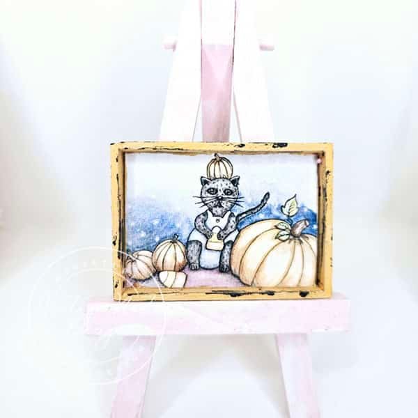 Candy Corn Kitty No.1:1 Dollhouse Miniature image 4