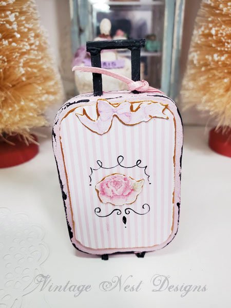 Vintage Barbie No.4:3 Luggage Suitcase Dollhouse Miniature Handmade image 1
