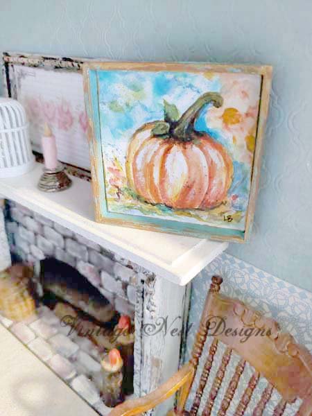 Fall Pumpkins No.1 Dollhouse Miniature Handmade image 3