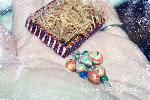 Mini Christmas Bulbs No.1 Dollhouse Miniature Handmade image 1