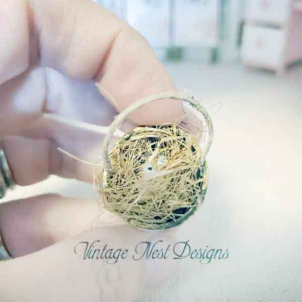 Bird Nest Basket No.3 Dollhouse Miniature Handmade image 2