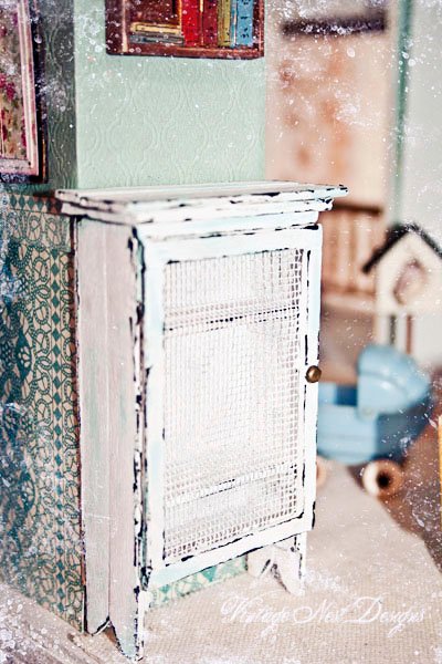 Cabinet No.1 Dollhouse Miniature Handmade image 0