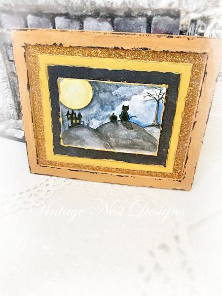 Cat & the Moon No.1:4 Dollhouse Miniature Handmade image 2