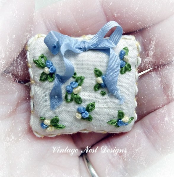 Pillow No.4 Dollhouse Miniature Handmade image 3