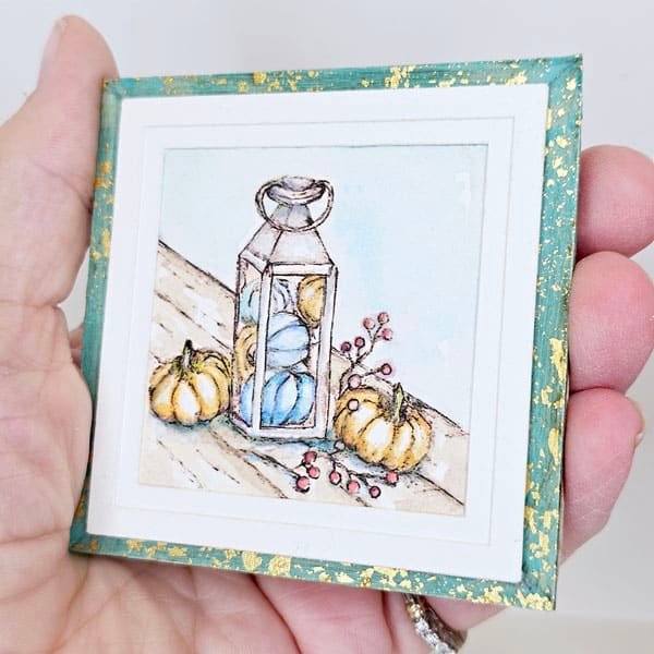Fall Lantern Pumpkin Scene No.2:1 Dollhouse Miniature image 3