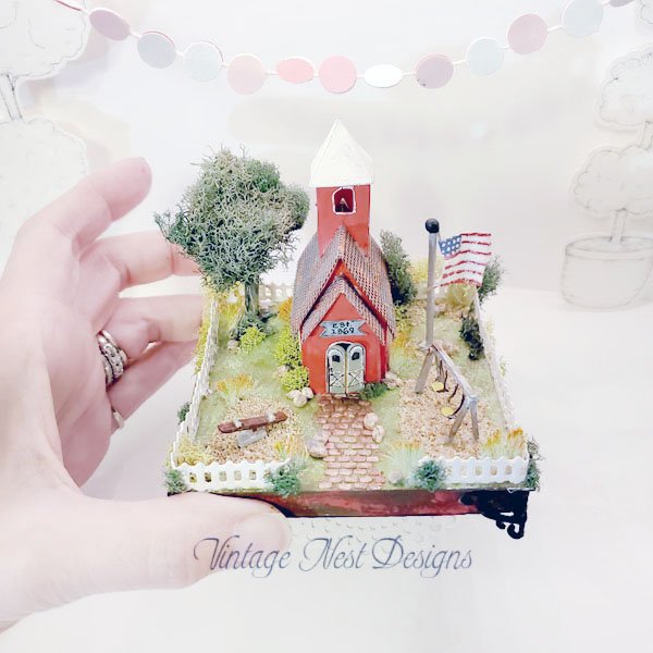 Putz School Holiday House No.1 Handmade Miniature image 7