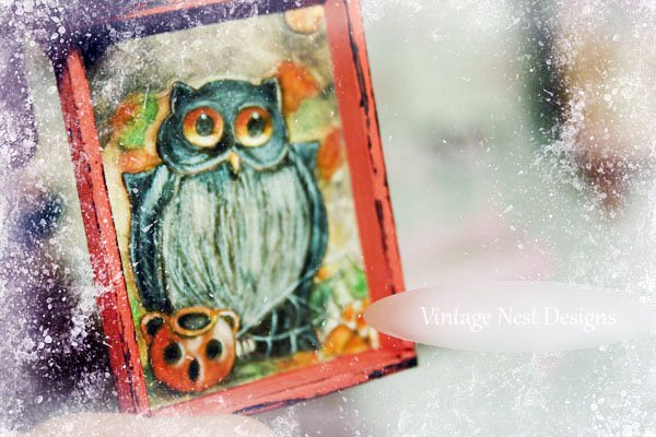 Halloween Owl No.4:1 Dollhouse Miniature Handmade image 1
