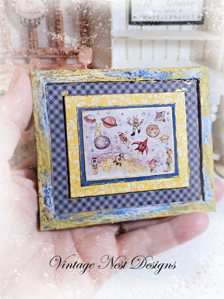 Sun Moon Stars Rocket Ship No.1:2 Dollhouse Miniature Handmade image 5