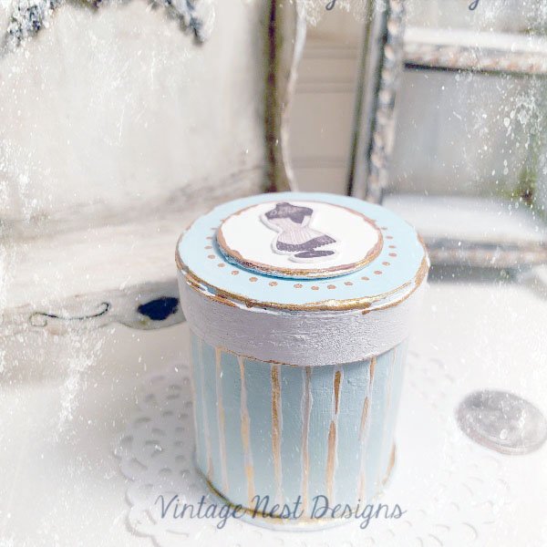 Hat Band Box No.70 Dollhouse Miniature Handmade image 0