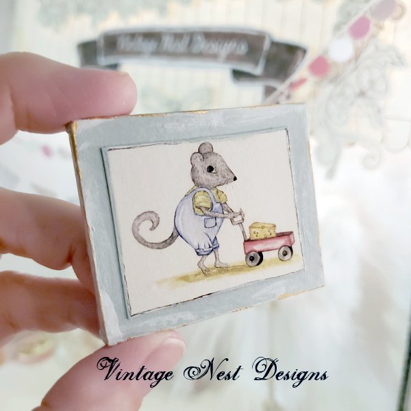 Nursery Mouse No.1:2 Dollhouse Miniature Handmade image 6