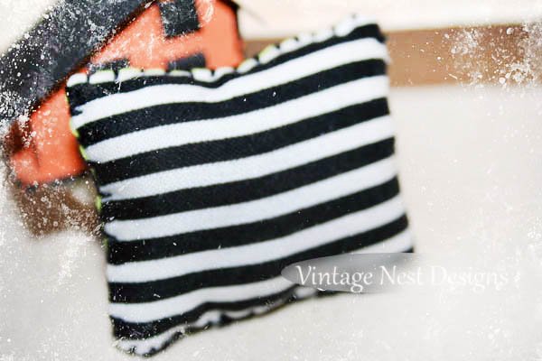 Fall Halloween Pillows No.1 Dollhouse Miniature Handmade image 1