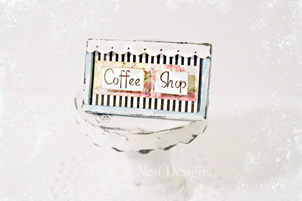 Coffee Sign No.1 Dollhouse Miniature Handmade image 0