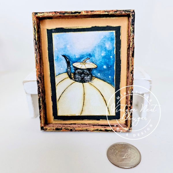 Dollhouse Miniature Pumpkin Kitty No.1:2 image 0