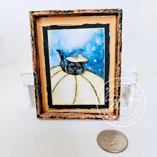 Dollhouse Miniature Pumpkin Kitty No.1:2 image 0
