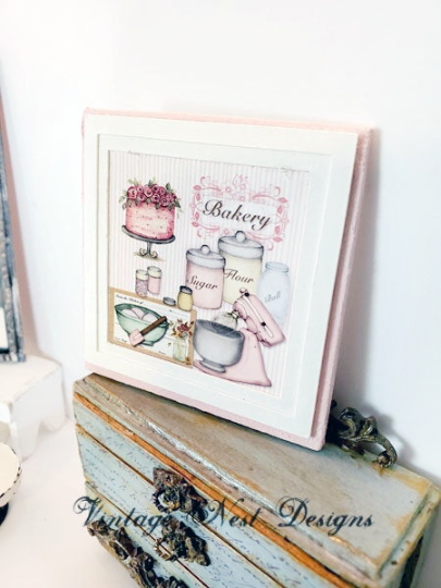 Bakery Pink Mixer No.1:6 Dollhouse Miniature Handmade image 1