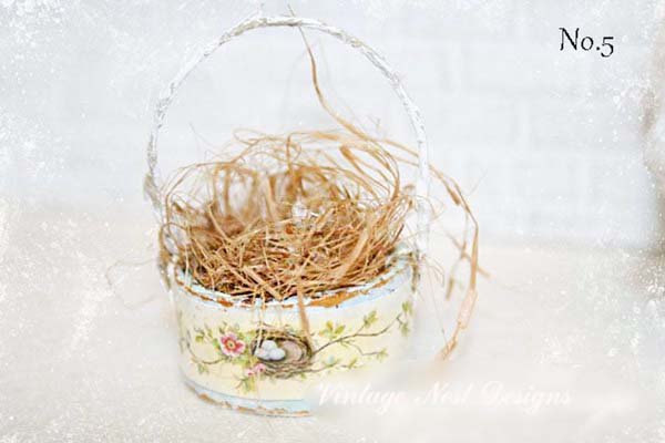 Bird Nest Basket No.5 Handmade Miniature image 3