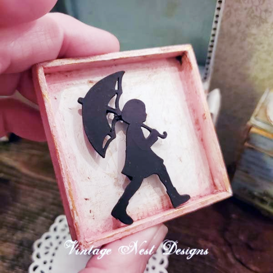 Child Silhouette No.5 Dollhouse Miniature Handmade image 4