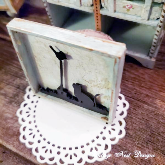 Child Silhouette No.4 Dollhouse Miniature Handmade image 3