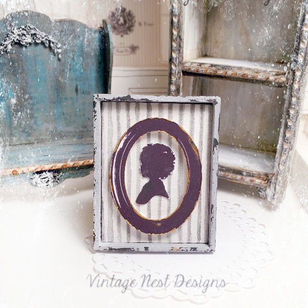 Vintage Child Silhouette No.1:1 Handmade Dollhouse Miniature image 1