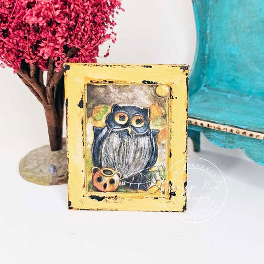 Halloween Owl No.4:4 Dollhouse Miniature Handmade image 0