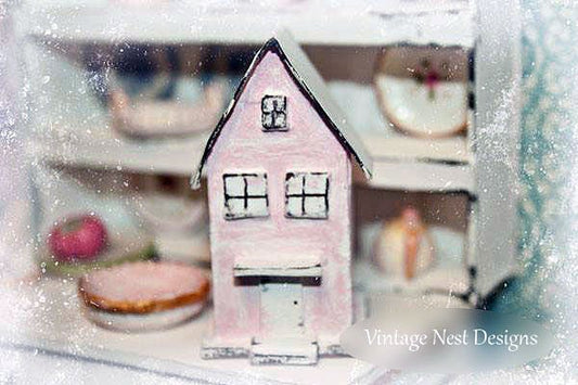 Putz House No.5 Handmade Miniature image 0