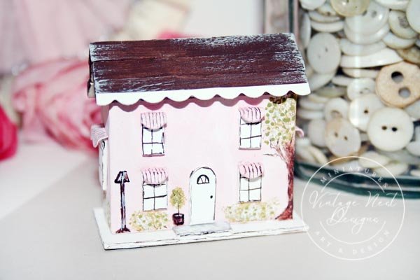 Pink House No.1 Handmade Miniature image 2