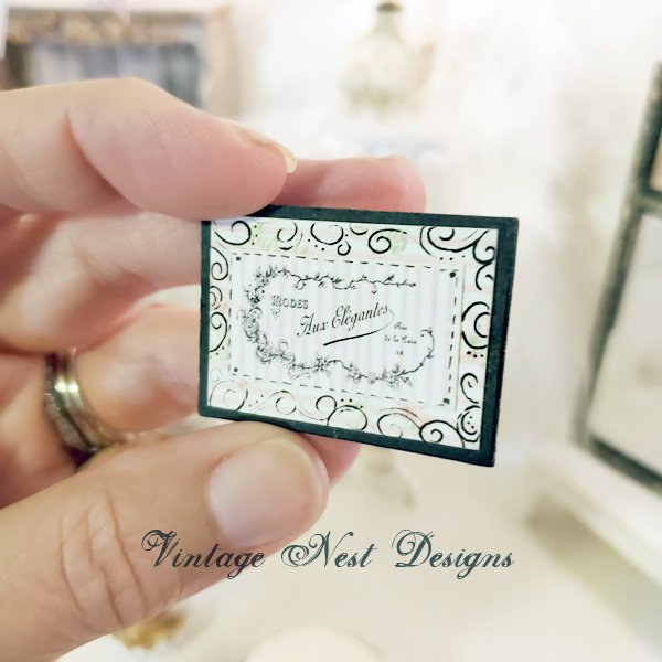 Sign No.20 Dollhouse Miniature Handmade Art image 1