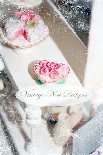 Valentine Heart Cookies No.1 Dollhouse Miniature Handmade image 2