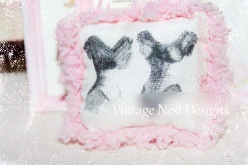 Corset Pillow No.1 Dollhouse Miniature Handmade image 0