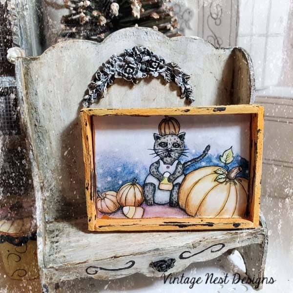 Candy Corn Kitty No.1:2 Dollhouse Miniature image 1