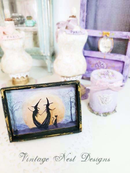 Dancing Witches No.1:2 Dollhouse Miniature Handmade image 0